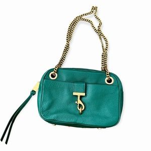 NWOT Rebecca Minkoff Lou Shoulder Bag In Emerald